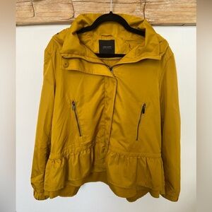 Zara Mustard Yellow Jacket with Ruffle Hem